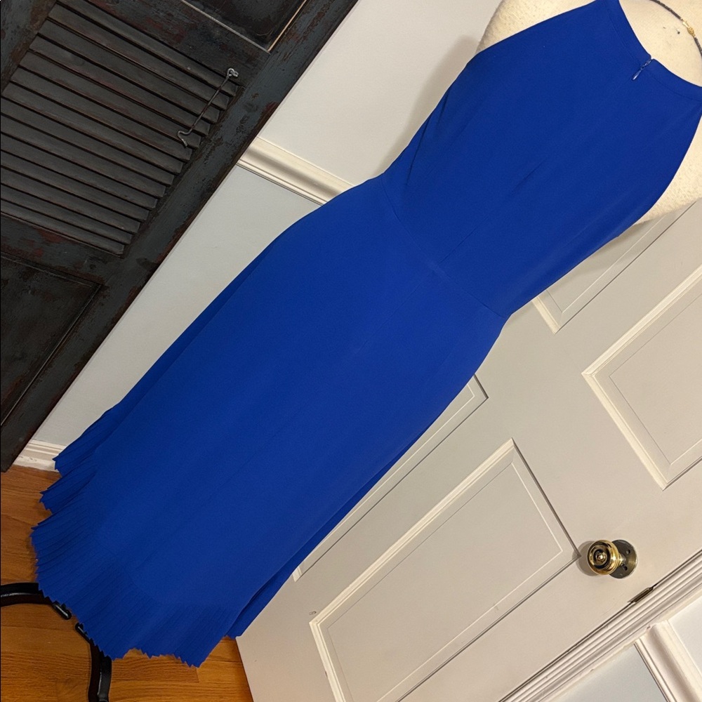 KENSIE💙EUC PLEATED FAUX HALTER COCKTAIL DRESS - Picture 7 of 15